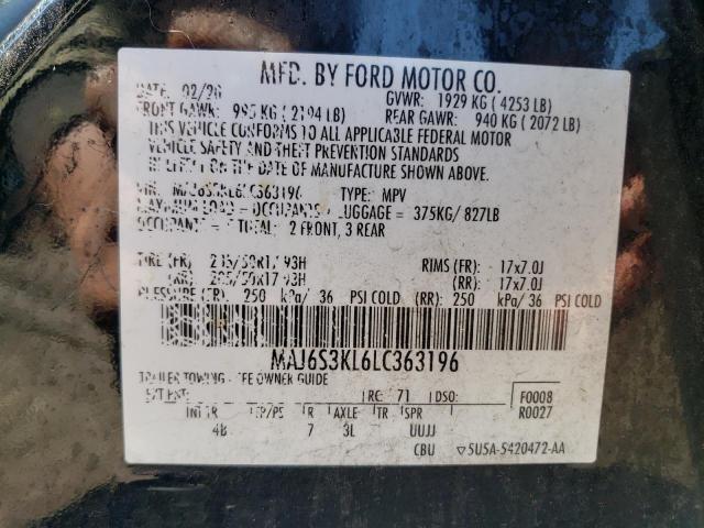 MAJ6S3KL6LC363196 2020 FORD ECOSPORT photo no. 12