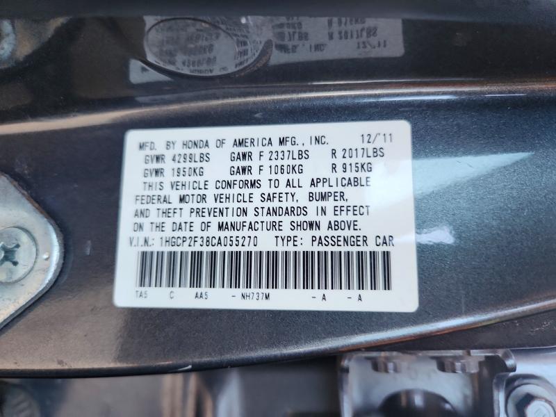 1HGCP2F38CA055270 2012 HONDA ACCORD photo no. 12