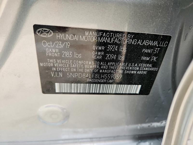 5NPD84LF8LH559059 2020 HYUNDAI ELANTRA photo no. 12