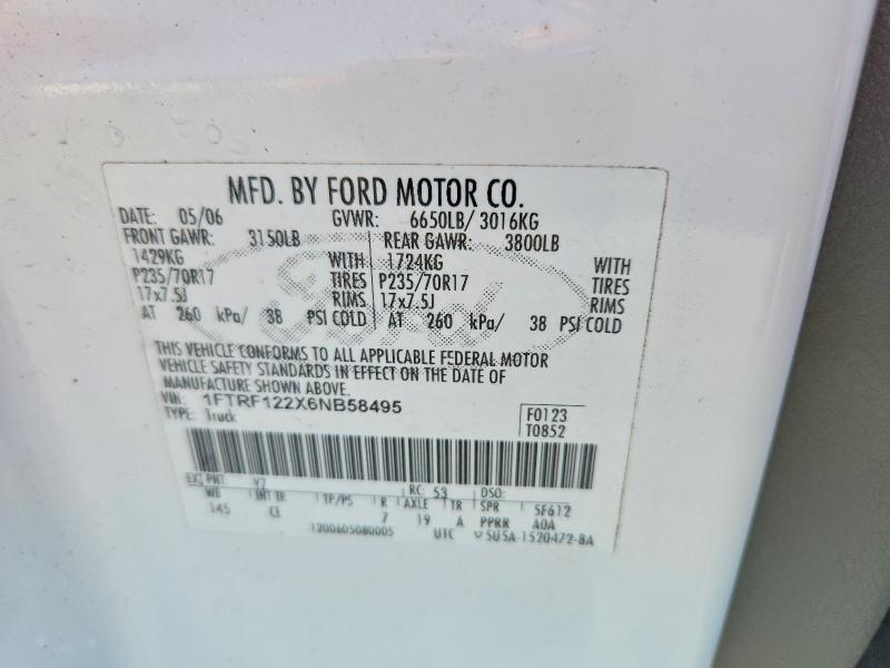 1FTRF122X6NB58495 2006 FORD F150 photo no. 12