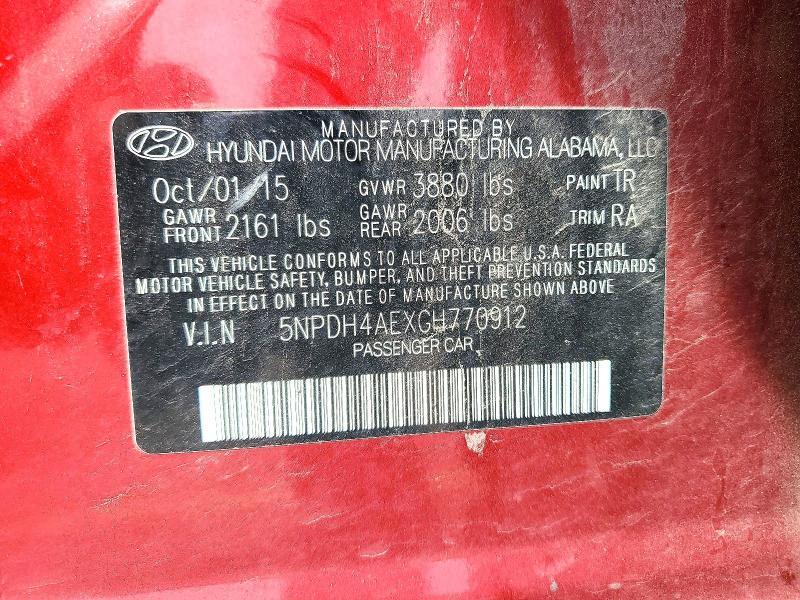 2016 HYUNDAI ELANTRA SE — Фото 12 из 12