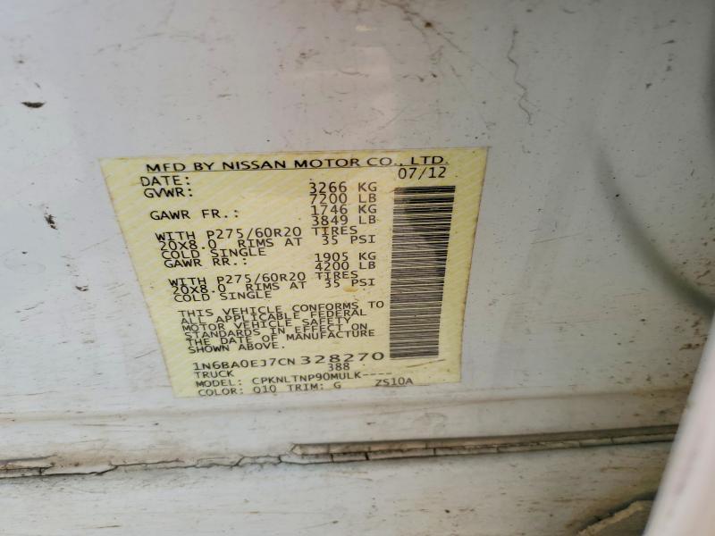 1N6BA0EJ7CN328270 2012 NISSAN TITAN photo no. 12