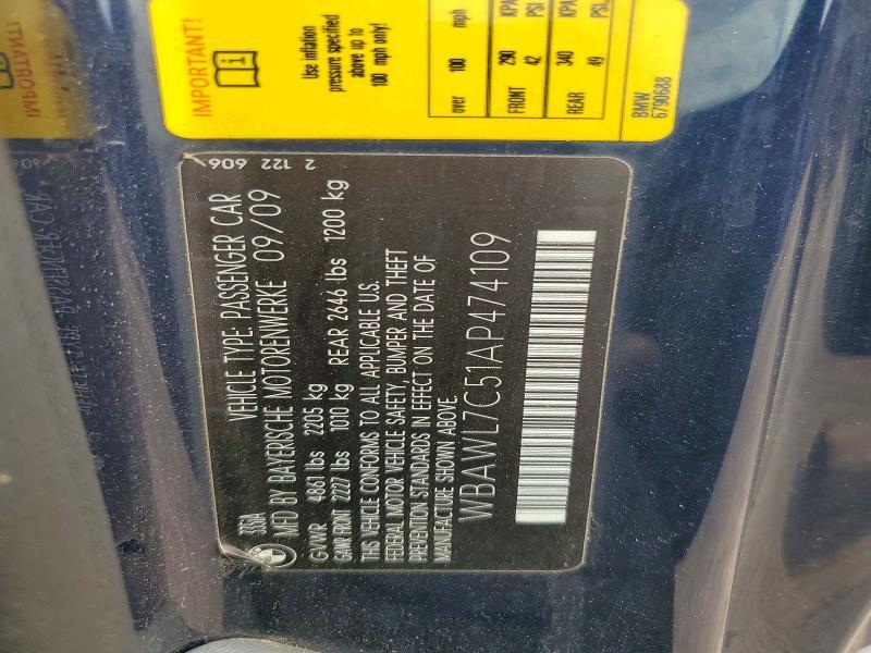 WBAWL7C51AP474109 2010 BMW 335 photo no. 12