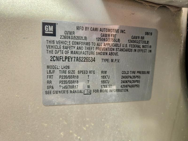 2010 CHEVROLET EQUINOX LT — Фото 12 из 12