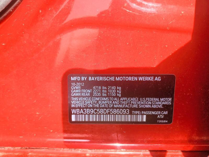 WBA3B9C58DF586093 2013 BMW 335 photo no. 12