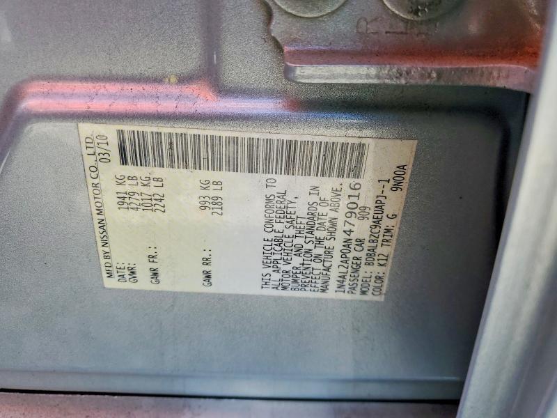 1N4AL2AP0AN479016 2010 NISSAN ALTIMA photo no. 12