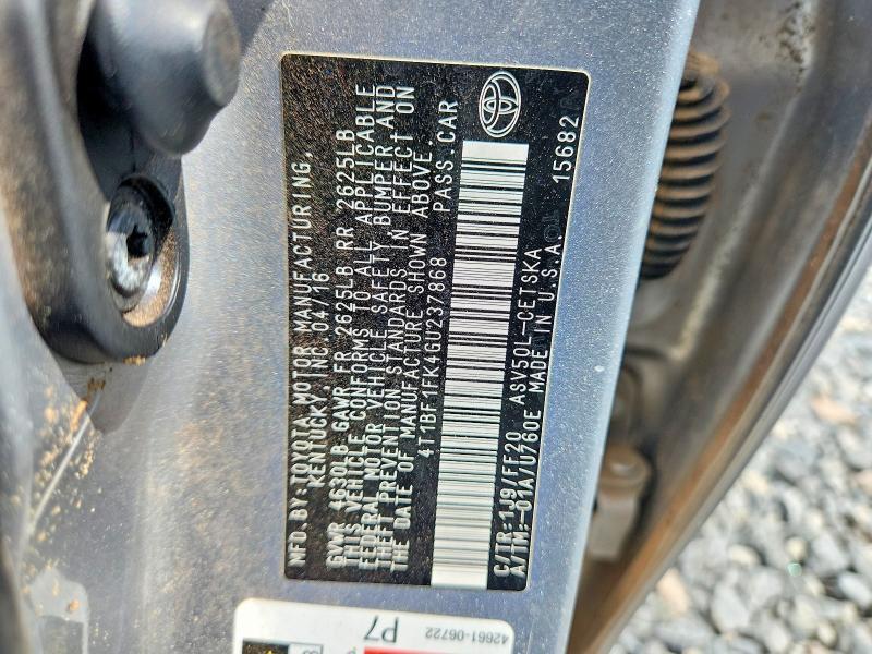 2016 TOYOTA CAMRY SE — Фото 12 из 12