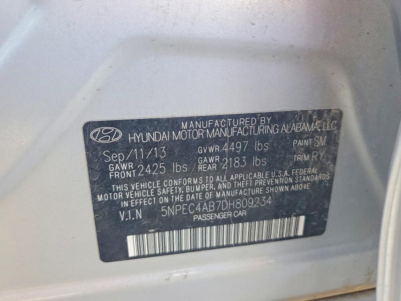 2013 HYUNDAI SONATA LIMITED 2.0T — Фото 12 из 12