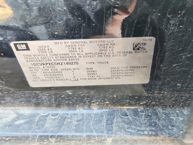 1GCVKPEC5HZ149278 2017 CHEVROLET SILVERADO photo no. 12