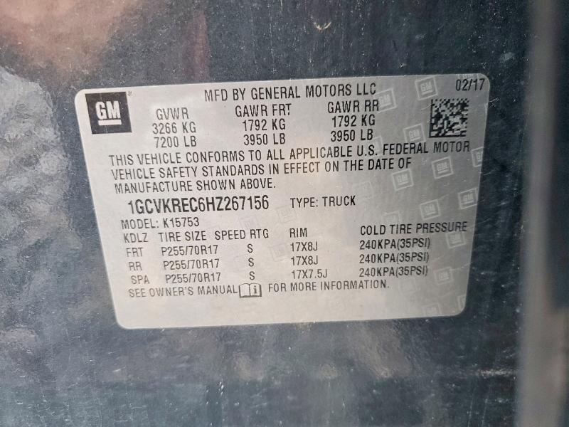 1GCVKREC6HZ267156 2017 CHEVROLET SILVERADO photo no. 12