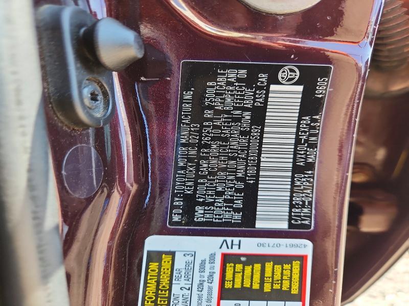 2013 TOYOTA AVALON HYBRID LIMITED — Фото 12 из 12
