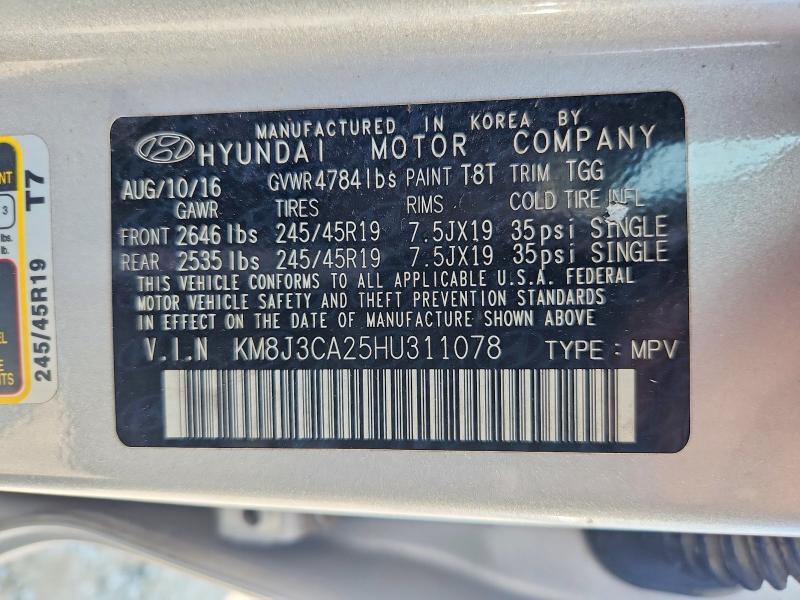 2017 HYUNDAI TUCSON SPORT — Фото 13 из 13