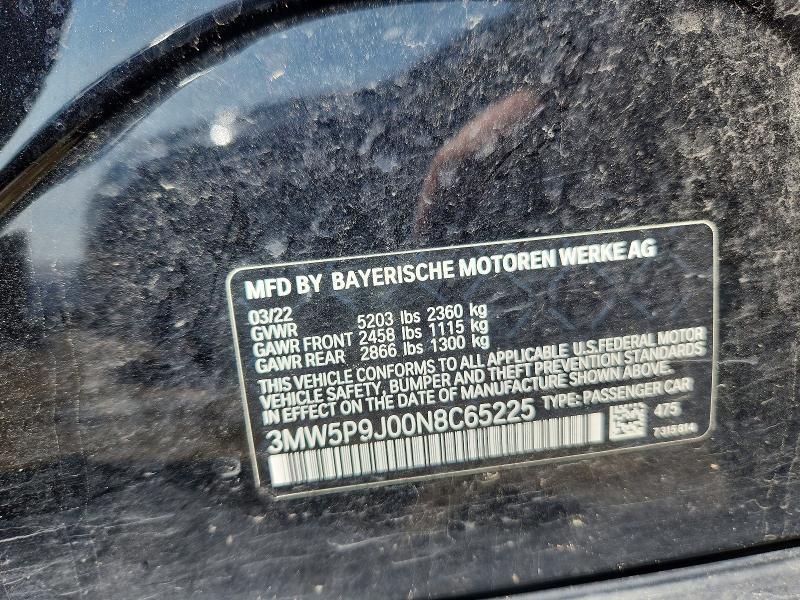 3MW5P9J00N8C65225 2022 BMW 330XE photo no. 12
