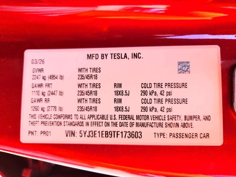 2026 TESLA MODEL 3 — Фото 13 из 13