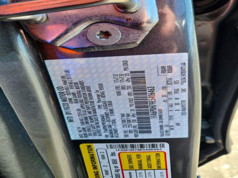 1FA6P0H79E5406463 2014 FORD FUSION photo no. 12
