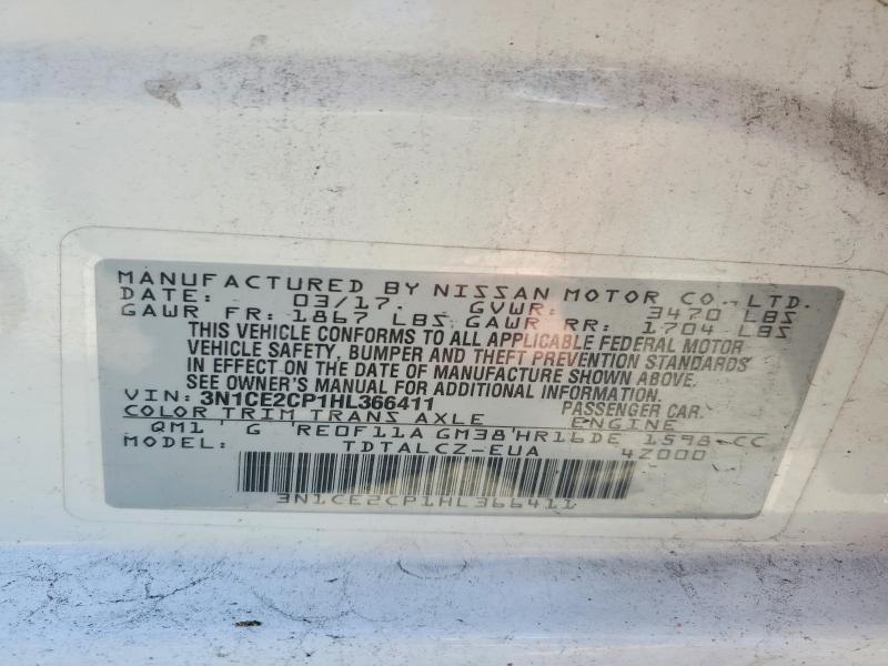 2017 NISSAN VERSA NOTE S PLUS — Фото 13 из 13