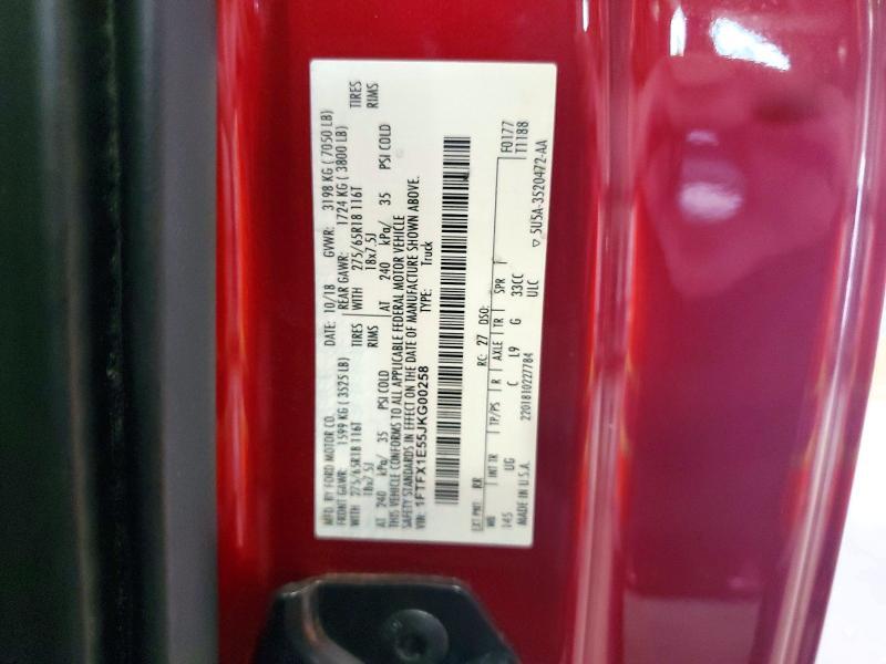1FTFX1E55JKG00258 2018 FORD F150 photo no. 12