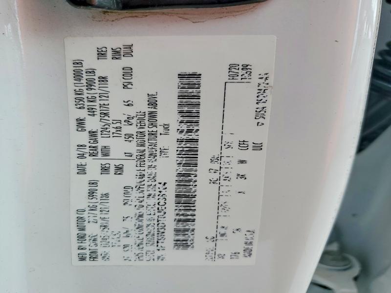 1FT8W3DT0JEC38104 2018 FORD F350 photo no. 10