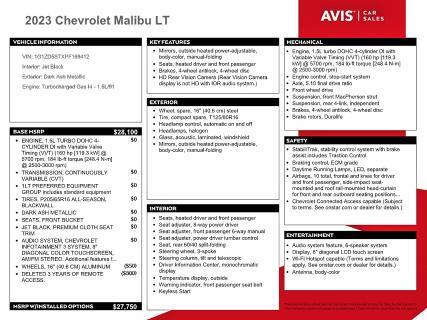 1G1ZD5STXPF169412 2023 CHEVROLET MALIBU photo no. 12