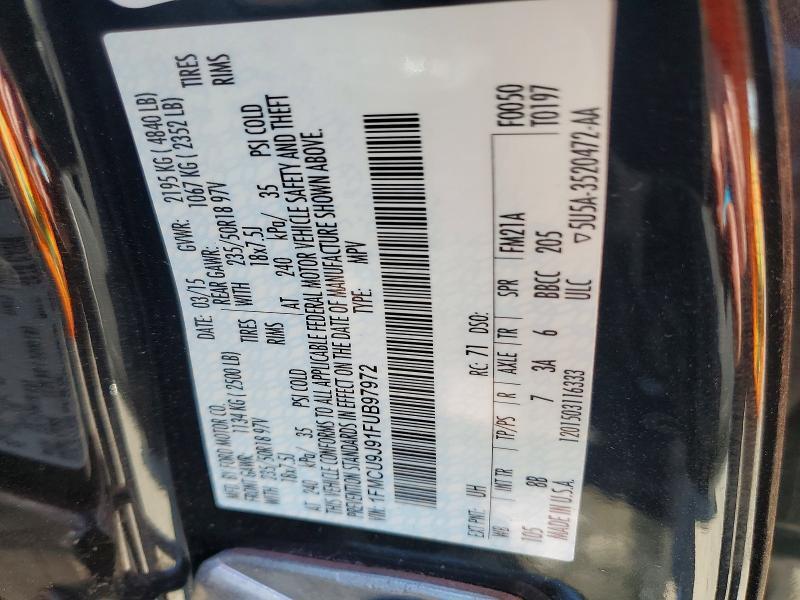 2015 FORD ESCAPE TITANIUM — Фото 13 из 13