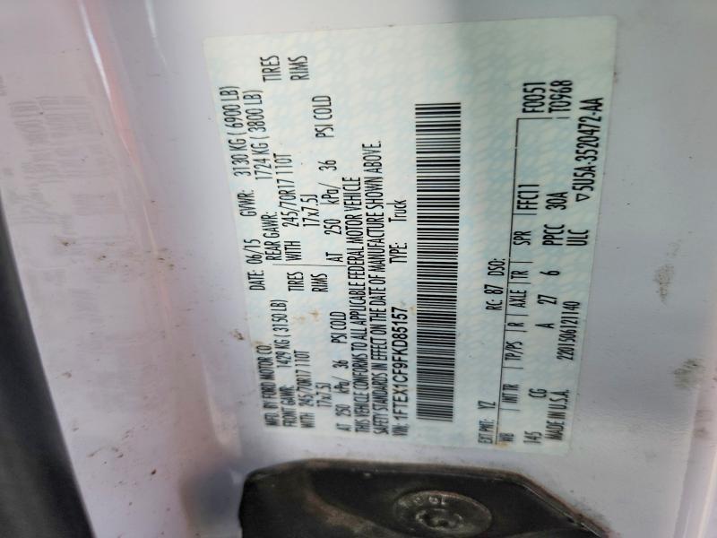 1FTEX1CF9FKD85157 2015 FORD F150 photo no. 12