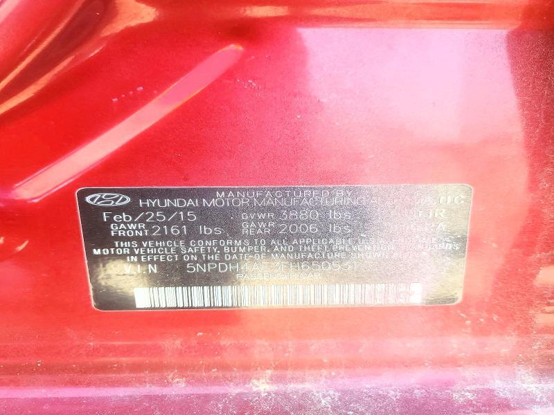 2015 HYUNDAI ELANTRA SE — Фото 12 из 12