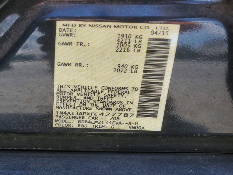 2015 NISSAN ALTIMA 2.5 SV — Фото 12 из 12