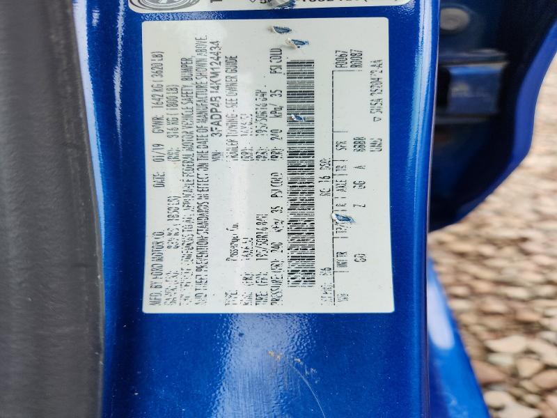 3FADP4BJ4KM124434 2019 FORD FIESTA photo no. 12