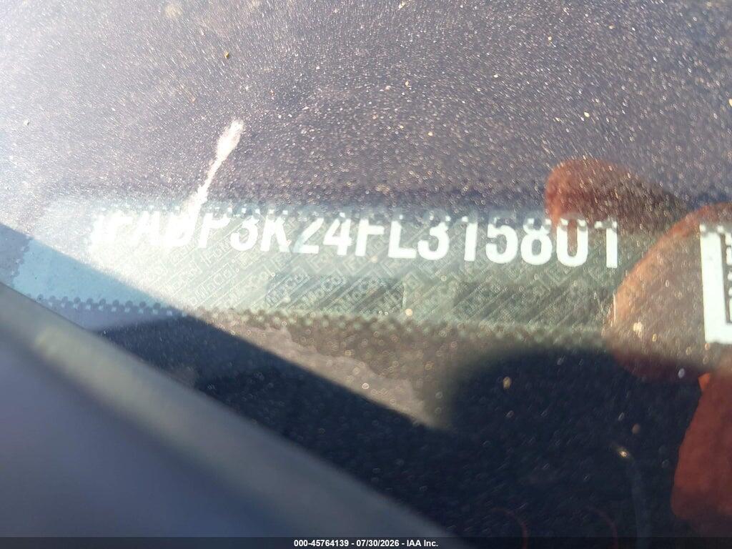1FADP3K24FL315801 2015 FORD FOCUS photo no. 9