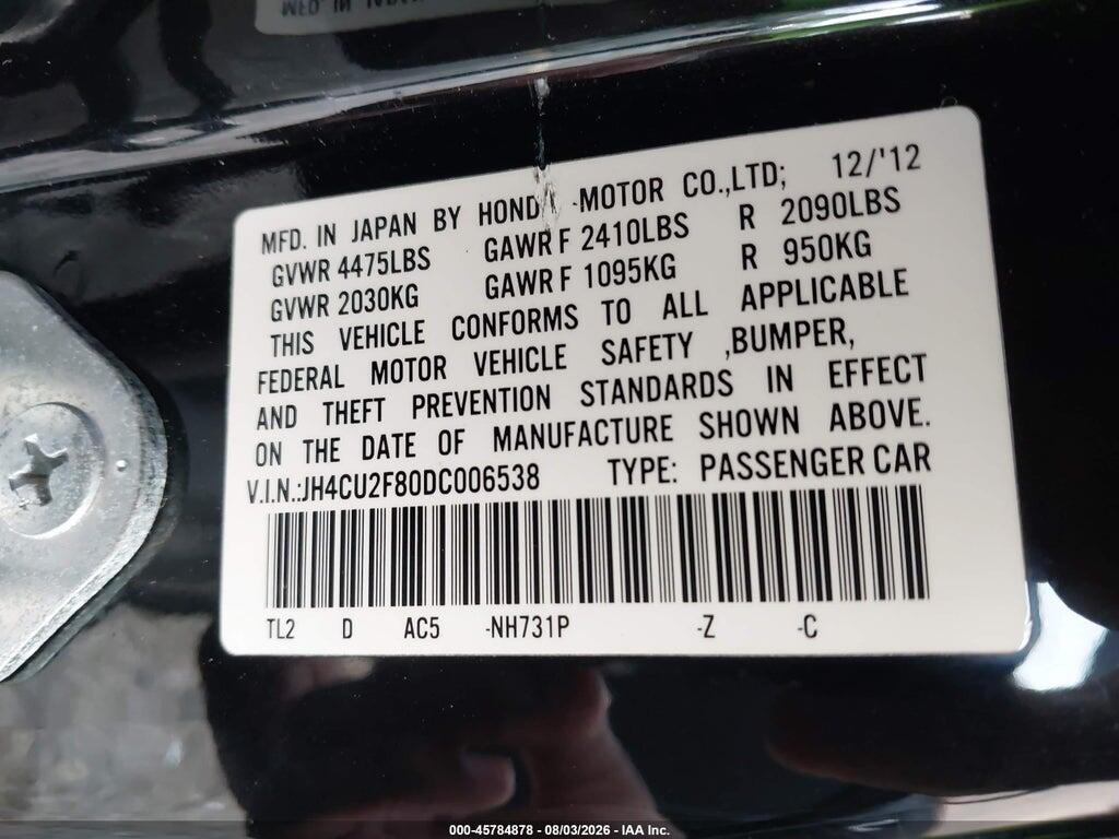 JH4CU2F80DC006538 2013 ACURA TSX photo no. 9