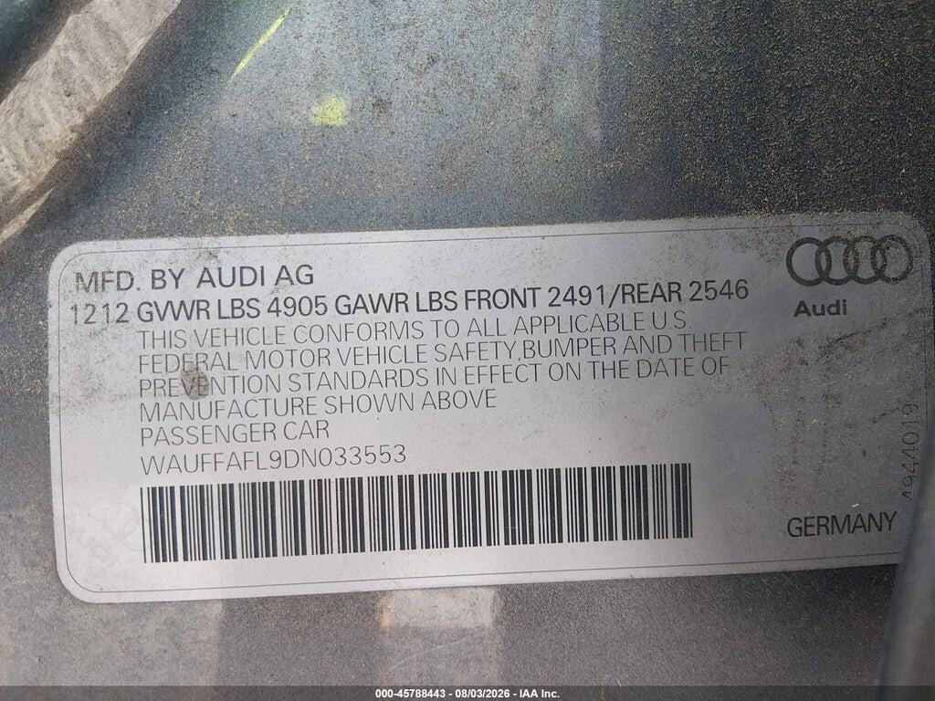 WAUFFAFL9DN033553 2013 AUDI A4 photo no. 9