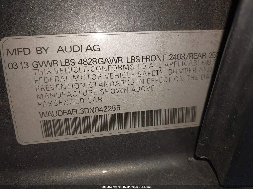 WAUDFAFL3DN042255 2013 AUDI A4 photo no. 7