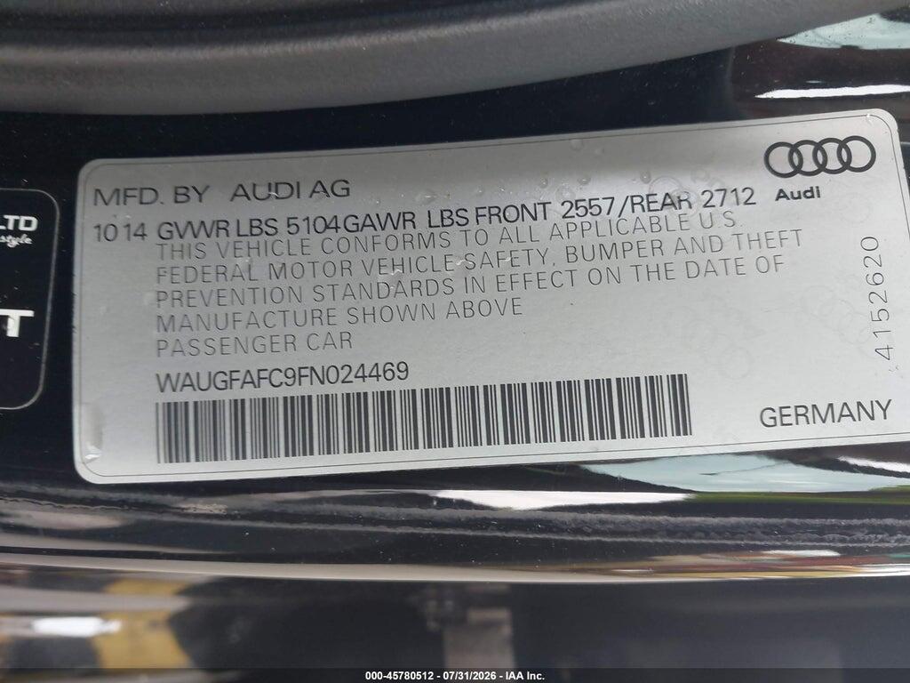 WAUGFAFC9FN024469 2015 AUDI A6 photo no. 9