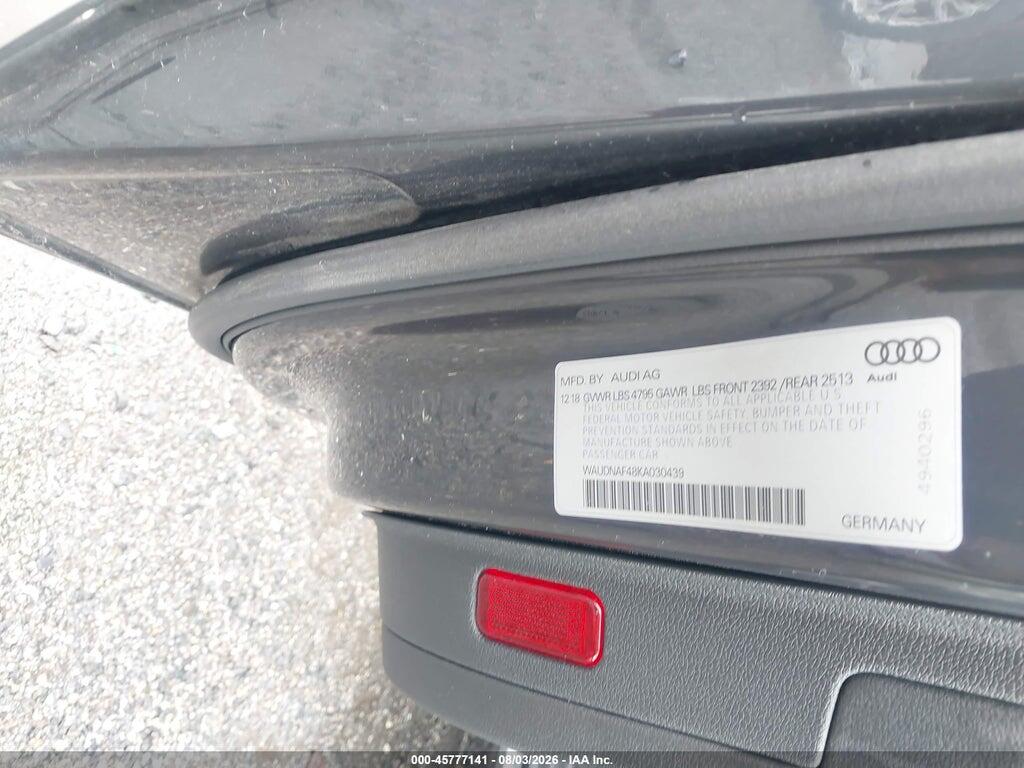 WAUDNAF48KA030439 2019 AUDI A4 photo no. 9