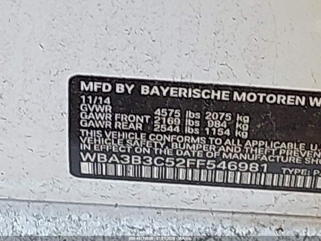 WBA3B3C52FF546981 2015 BMW 328I photo no. 9