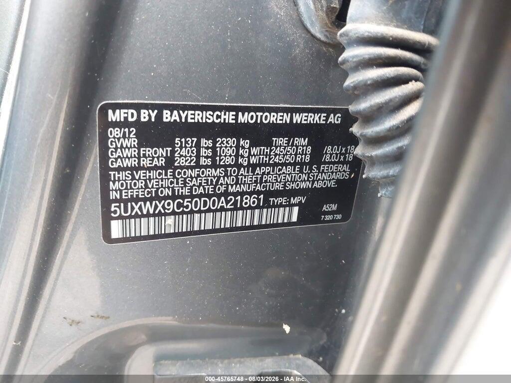 5UXWX9C50D0A21861 2013 BMW X3 photo no. 9