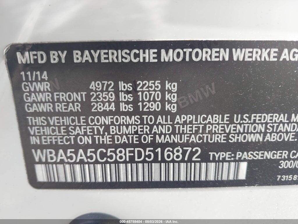 WBA5A5C58FD516872 2015 BMW 528I photo no. 9