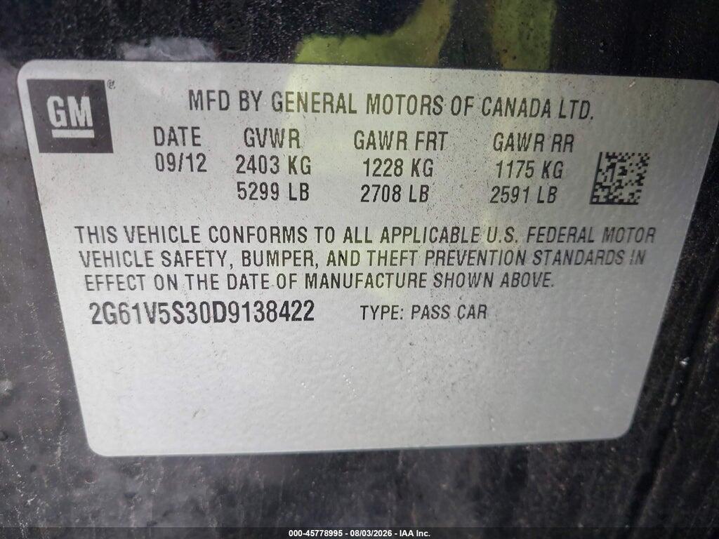 2G61V5S30D9138422 2013 CADILLAC XTS photo no. 9