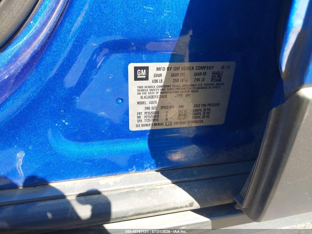 KL4CJASB2FB224439 2015 BUICK ENCORE photo no. 9