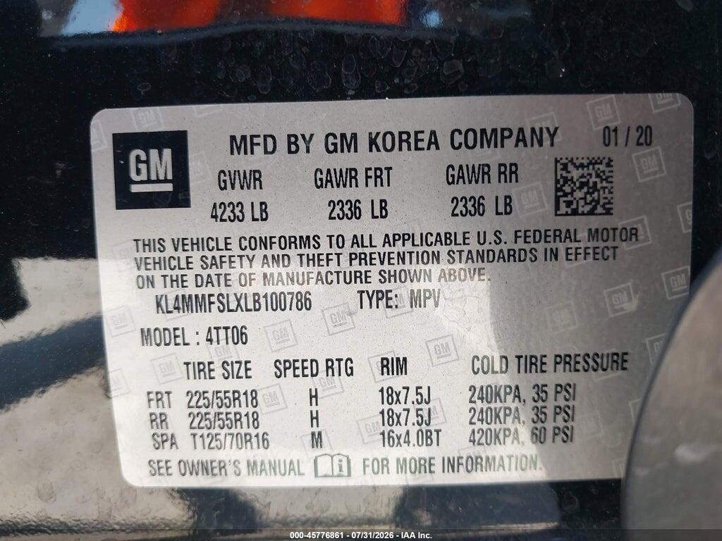 KL4MMFSLXLB100786 2020 BUICK ENCORE GX photo no. 9