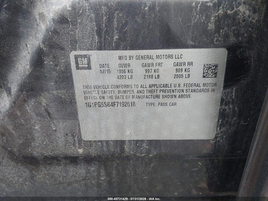 1G1PG5SB4F7192618 2015 CHEVROLET CRUZE photo no. 9