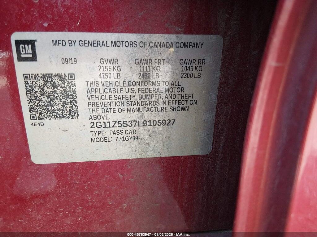 2G11Z5S37L9105927 2020 CHEVROLET IMPALA photo no. 9