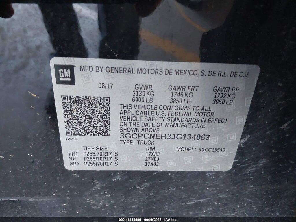 3GCPCNEH3JG134063 2018 CHEVROLET SILVERADO 1500 photo no. 9