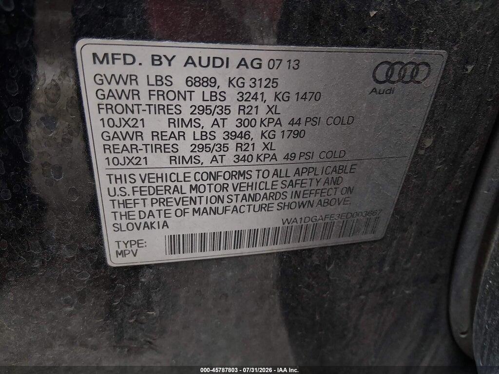 WA1DGAFE3ED003667 2014 AUDI Q7 photo no. 9