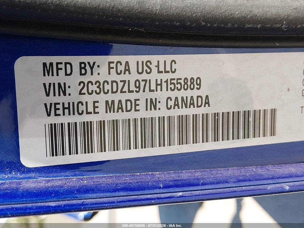 2C3CDZL97LH155889 2020 DODGE CHALLENGER photo no. 9
