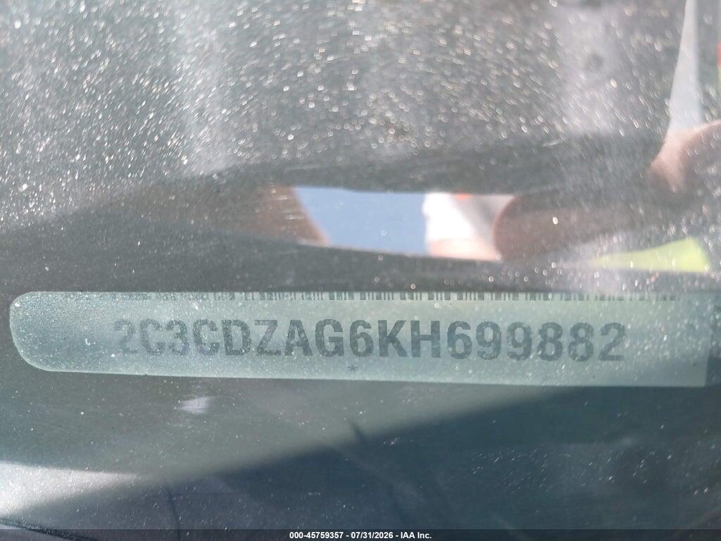 2C3CDZAG6KH699882 2019 DODGE CHALLENGER photo no. 9