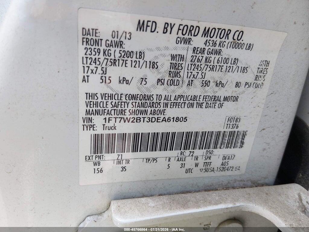 1FT7W2BT3DEA61805 2013 FORD SUPER DUTY F-250 SRW photo no. 9
