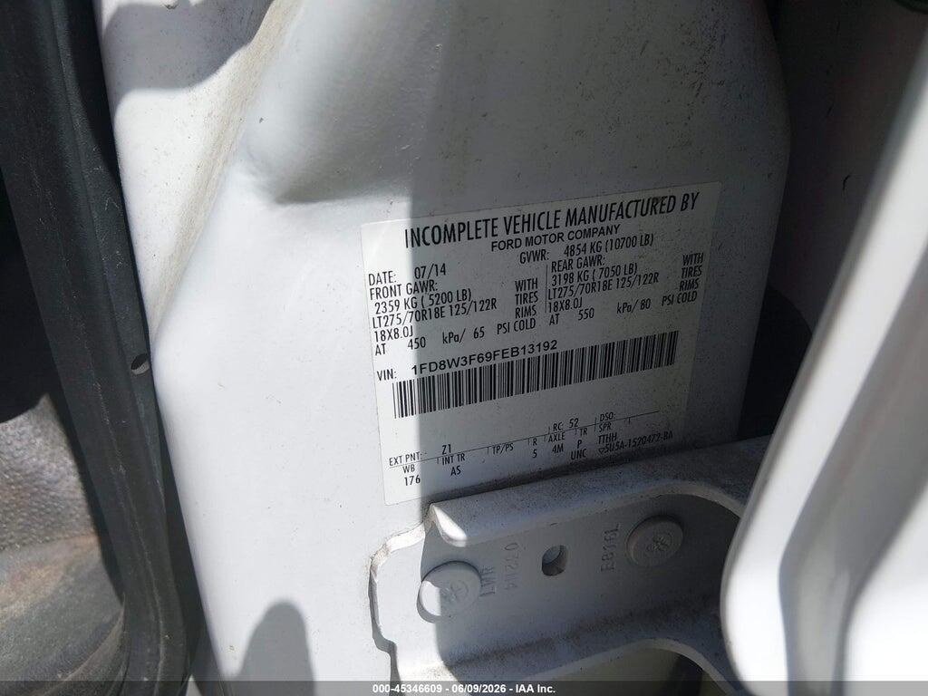 1FD8W3F69FEB13192 2015 FORD F-350 CHASSIS photo no. 9