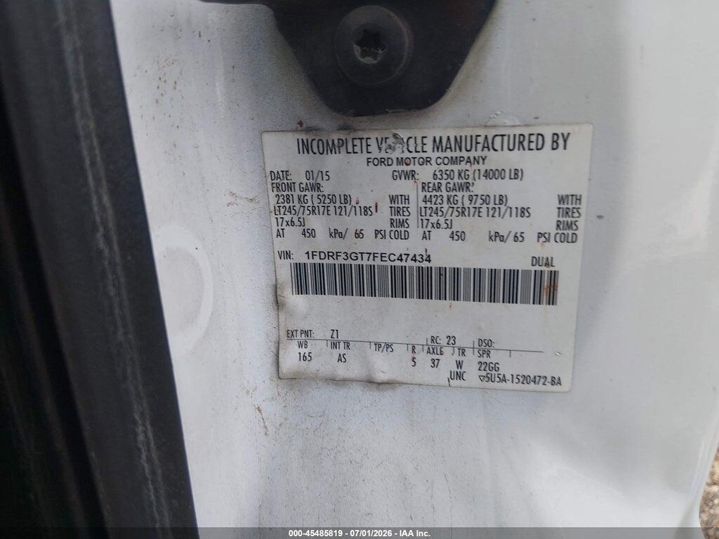 1FDRF3GT7FEC47434 2015 FORD F-350 CHASSIS photo no. 8