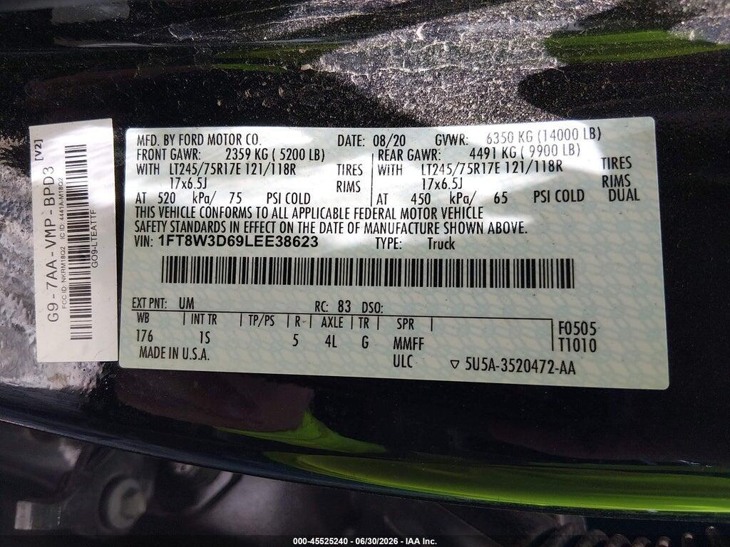 1FT8W3D69LEE38623 2020 FORD F-350 photo no. 9